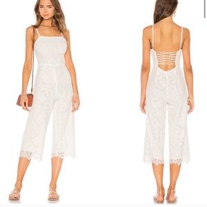 Beach Riot beautiful white Lace Jumpsuit